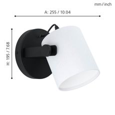 Eglo 43427 - Nástenné svietidlo HORNWOOD 1 1xE27/28W/230V