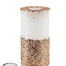 Mondex Střední moderní svícen Diament 24 cm bílo-zlatý