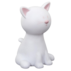 LED detské nočné svetlo CATTY 19cm, biela