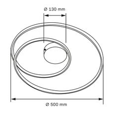 LED Stropné svietidlo ZEFIRA LED/40W/230V 4000K pr. 50 cm antracit
