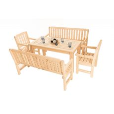 Deokork Masívne záhradné lavice z borovice LONDON (32 mm) - rôzne dĺžky 150 cm