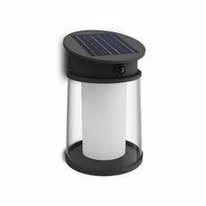Philips Juda UltraEfficient solárne LED svietidlo so senzorom čierna, 3,2 W, 500 lm, 2700 K