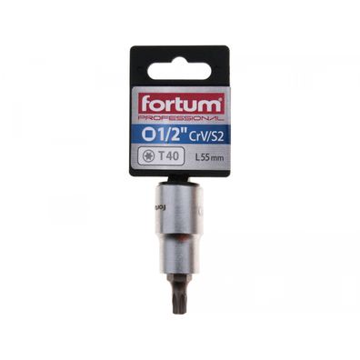 Hlavice zástrčná TORX, 1/2", TX 40, L 55mm, CrV/S2