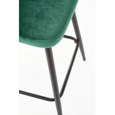 HALMAR H-96 barová stolička tmavozelená / čierna