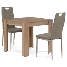 Jedálenský set MDF s 2 stoličkami, 80 x 80 x 75cm, dub Sonoma
