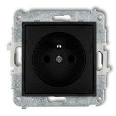 Jendoduchá zásuvka  Z/U čierna mat 12MGP-1ZP mini