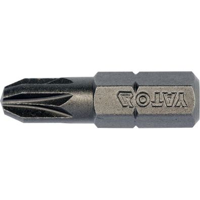 Bity 1/4" krížové PZ3 x 25 mm, 10 ks - YT-78136