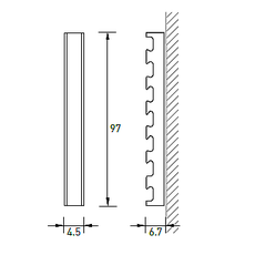 Radius design cologne Zásobník na RADIUS DESIGN (FLASCHENWANDREGAL edestahl 523A)