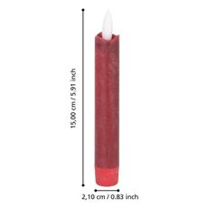 Eglo 422216 - SADA 2x LED Sviečka ANTANABE LED/1xAAA 15 cm červená