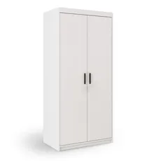 Šatníková skriňa Elenas 2D 90 x 190 x 53 cm - biela