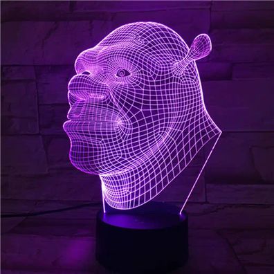 3Dmix 3DL-SMRT017 – 3D LED nočná lampa - Shrek (Smart)