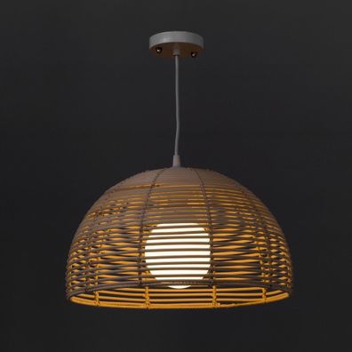 Ratanové stropné svietidlo v prírodnej farbe s ratanovým tienidlom ø 38 cm Natural Way – Casa Selección