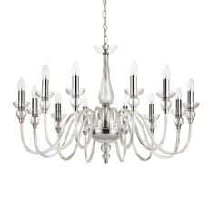 Ideal Lux - Luster na reťazi DOGE 12xE14/40W/230V pr. 91 cm lesklý chróm