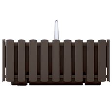 NABBI DDEF400W samozavlažovací plastový balkónový kvetináč 38 cm hnedá