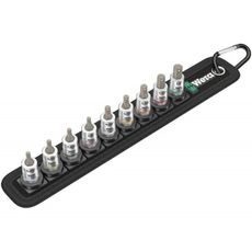Wera 003884 Zyklop 1/4" Inbus Belt A Imperial 1, palcové zásuvky s funkciou držania (sada 9 ks)