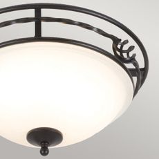 Elstead PB-F-A-BLACK - Stropné svietidlo PEMBROKE 2xE27/60W/230V
