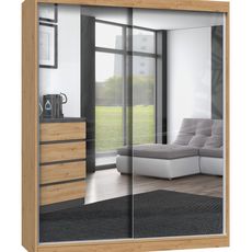 TP Living Šatníková skriňa s 2 zrkadlami IGA 160 cm dub artisan