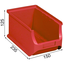 Plastové boxy PLUS 3, 150 x 235 x 125 mm, červené, 24 ks