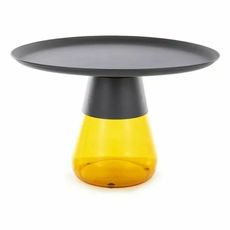 Signal Konferenční stolek Tiffany 70 cm žlutý/černý mat