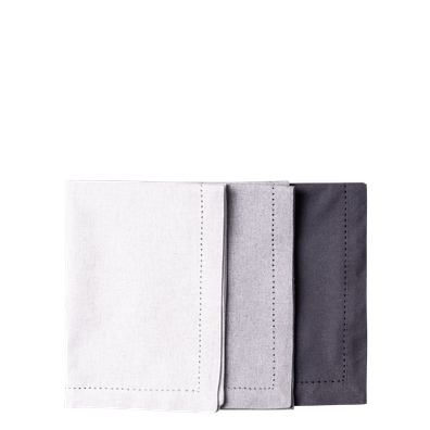 Oceľové sivé bavlnené prestieranie 32 x 48 cm 2 ks – Basic Ambiente - 596406