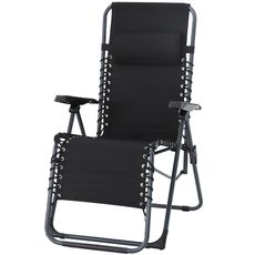 Záhradná stolička Liro Relax čierna