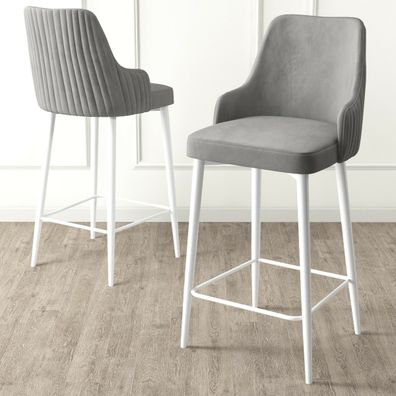 Sada barových stoličiek Enox Grey and White, 2 ks, 2 ks