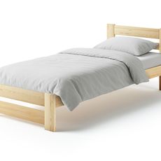 Jednolôžková drevená posteľ 100x200 LK01 B - borovica