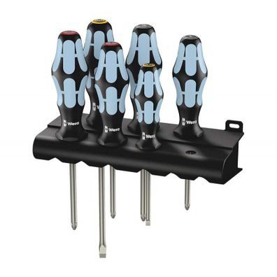 Wera 032061 Sada skrutkovačov Kraftform Plus 3334/3355/6, nerezová oceľ, profil Lasertip (6 kusov + stojan)