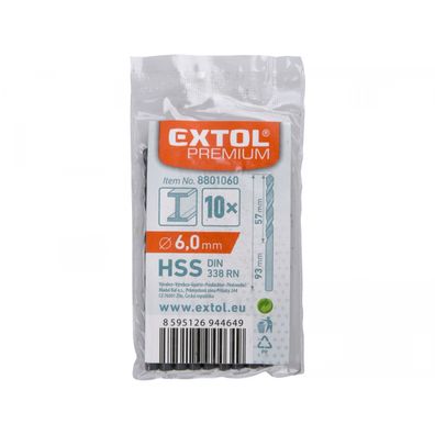 Vrták do kovu HSS,∅ 6,0 L=93 L1=57 - 10ks