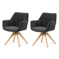 Sada jedálenských stoličiek HC-D7180 GREY2, 2 ks