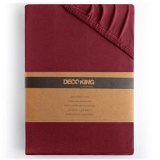 Bavlnené jersey prestieradlo s gumou DecoKing Amber tmavočervené, velikost 220-240x220+30