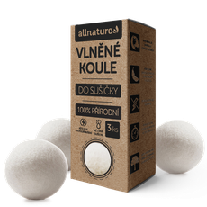 Allnature Vlnené gule do sušičky, 3 ks