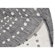 Hanse Home , Kusový koberec Twin-Wendeteppiche 103112 grau creme – na von aj na doma, 140x140 (priemer) kruh, šedá, chodba / predsieň