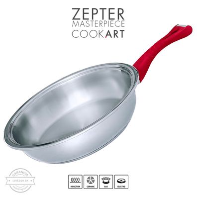 Zepter panvica ø 24 cm RED, nepriľnavý povrch leštený