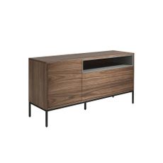Estila Luxusná moderná komoda Vita Naturale z dyhovaného dreva v orechovom prevedení hnedej farby 155cm