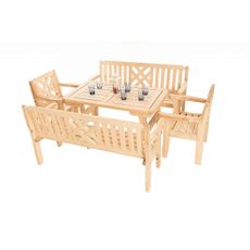 Deokork Masívny záhradný stôl z borovice ROMANTIC (32 mm) - rôzne dĺžky 150 cm