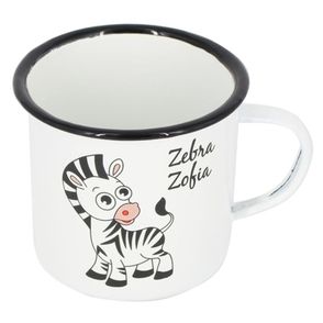 Hrnček EMALIA 540ML biely ZEBRA