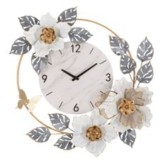 Nástenné hodiny ø 64 cm Flowers – Mauro Ferretti