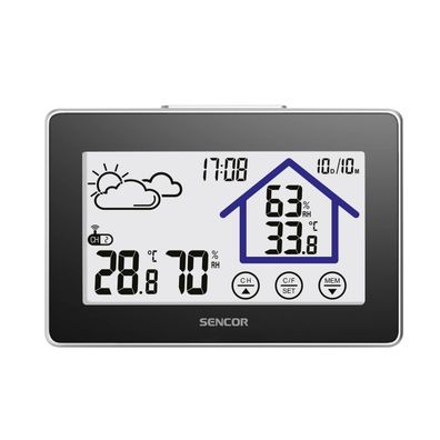 Sencor SWS 2999 meteostanica s bezdrôtovým snímačom, čierna