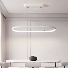 LED Luster na lanku LED/24W/230V 3000K biela