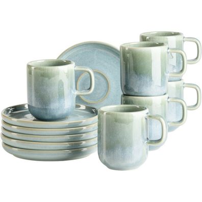 Mäser Sada šáliek na espresso s tanierikmiCordelia Atacama Green, 6+6 ks