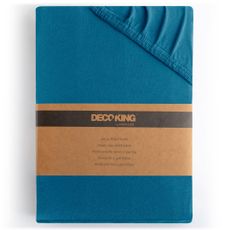 DecoKing Bavlnené prestieradlo AmeliaHome AMBER zafírové, velikost 220-240x220+30