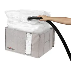 Sivý kompresný úložný box Compactor Oxford, 210 l