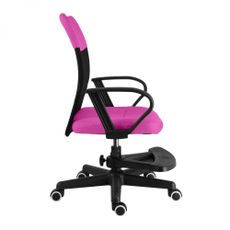 Detská stolička Neoseat MONKEY s podnožou — látka, čierna / ružová