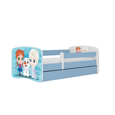 Kocot kids Detská posteľ Babydreams Ľadové kráľovstvo modrá, varianta 70x140, bez šuplíků, s matrací
