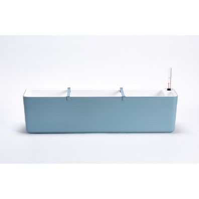 Plastia Samozavlažovací truhlík Berberis 80, sivomodrá + biela, 80 cm