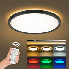 Brilagi LED RGB stmievateľné svietidlo ULTRA SLIM LED/18W/230V pr. 30 cm čierne+