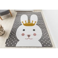 Dywany Łuszczów , Detský kusový koberec Petit Bunny grey, 160x220, šedá, detská izba