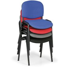 Konferenčná stolička VIVA, čierne nohy, sivá
