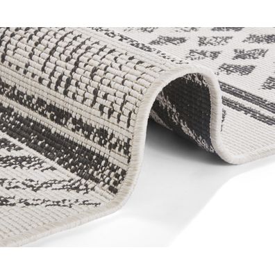 Hanse Home , Kusový koberec Twin Supreme 103860 Black / Cream – na von aj na doma, 200x290, čiernobiela, chodba / predsieň
